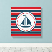 Nautisch ontwerp canvas afdruk (Insitu (Houten vloer))