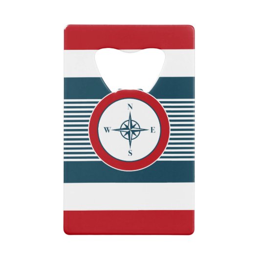 Nautisch ontwerp creditkaart flessenopener (Voorkant)