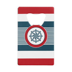 Nautisch ontwerp creditkaart flessenopener