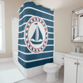 Nautisch ontwerp douchegordijn (In situ)