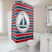 Nautisch ontwerp douchegordijn (In situ)