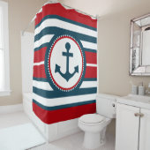 Nautisch ontwerp douchegordijn (In situ)