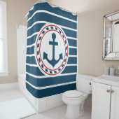 Nautisch ontwerp douchegordijn (In situ)