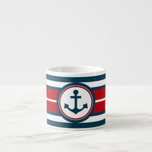 Nautisch ontwerp espresso kop (Voorkant)