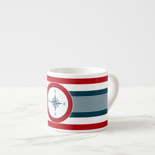 Nautisch ontwerp espresso kop (Voorkant rechts)
