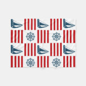 Nautisch ontwerp fleece deken (Voorkant (Horizontaal))