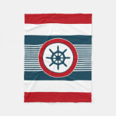 Nautisch ontwerp fleece deken (Voorkant)