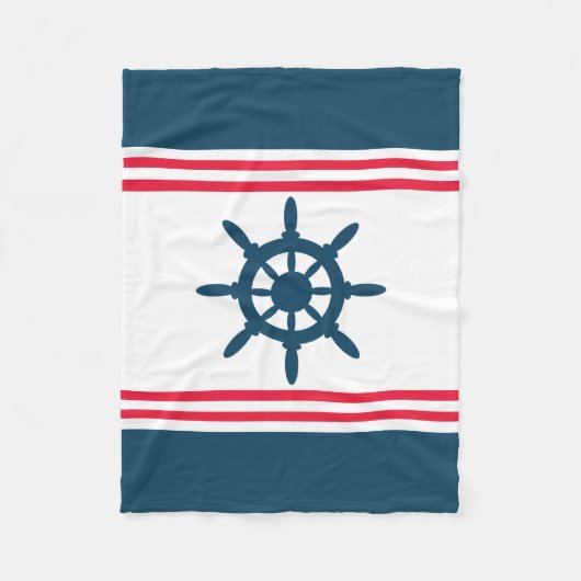 Nautisch ontwerp fleece deken (Voorkant)