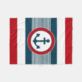 Nautisch ontwerp fleece deken (Voorkant (Horizontaal))