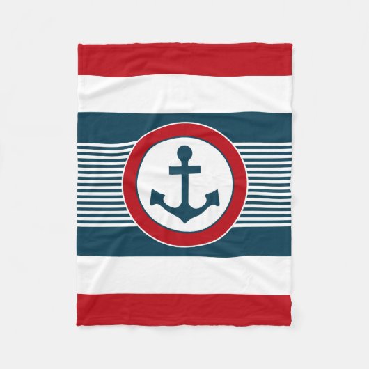 Nautisch ontwerp fleece deken (Voorkant)