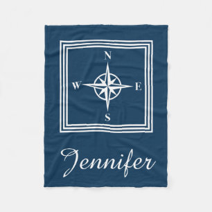 Nautisch ontwerp fleece deken