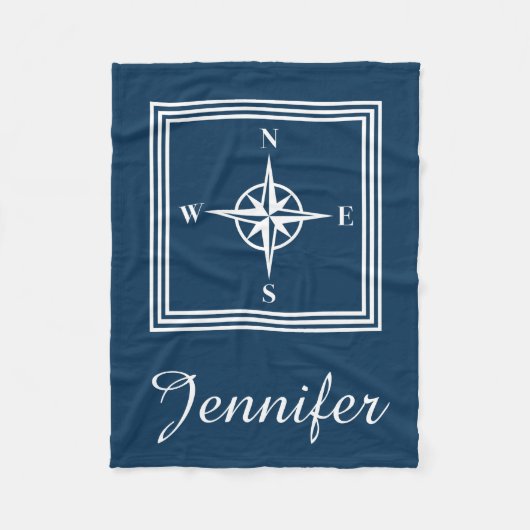 Nautisch ontwerp fleece deken (Voorkant)