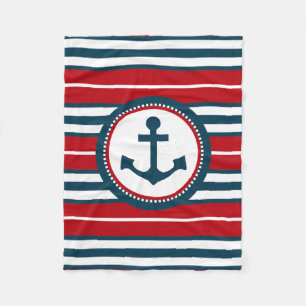 Nautisch ontwerp fleece deken