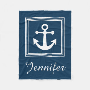 Nautisch ontwerp fleece deken