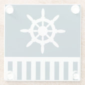 Nautisch ontwerp glazen onderzetter (Achterkant)
