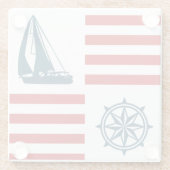 Nautisch ontwerp glazen onderzetter (Achterkant)