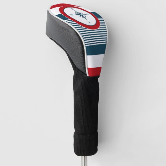 Nautisch ontwerp golfheadcover (Schuin)
