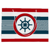 Nautisch ontwerp groot cadeauzakje (Achterkant)