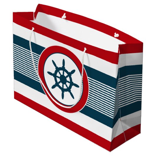 Nautisch ontwerp groot cadeauzakje (Achterkant Gekanteld)