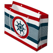 Nautisch ontwerp groot cadeauzakje (Voorkant Gekanteld)