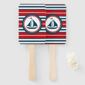 Nautisch ontwerp handwaaier (Voorkant en achterkant)