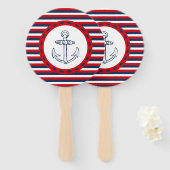 Nautisch ontwerp handwaaier (Voorkant en achterkant)