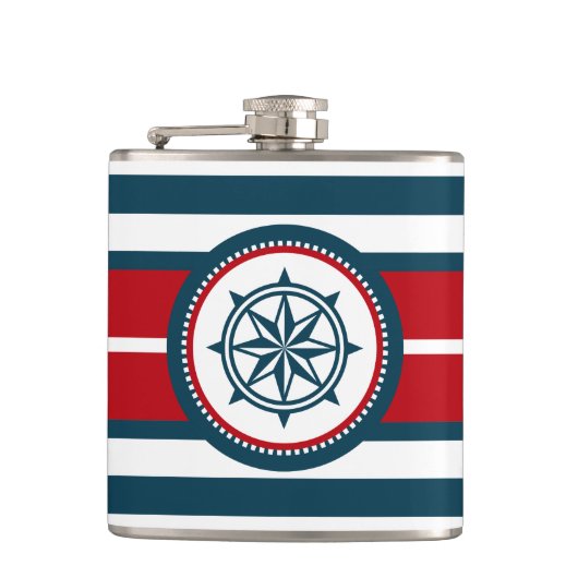 Nautisch ontwerp heupfles (Voorkant)
