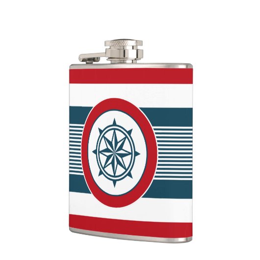 Nautisch ontwerp heupfles (Links)