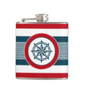 Nautisch ontwerp heupfles (Voorkant)