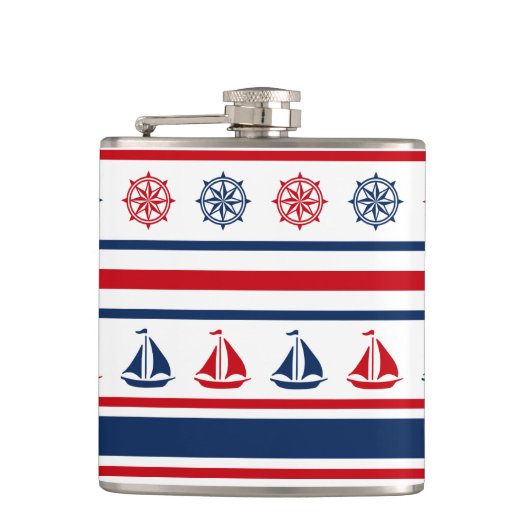 Nautisch ontwerp heupfles (Voorkant)