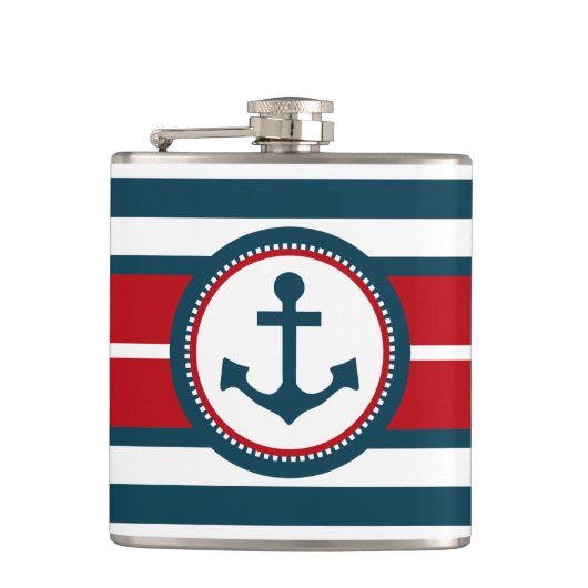 Nautisch ontwerp heupfles (Voorkant)