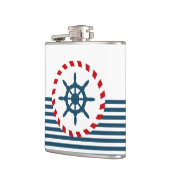 Nautisch ontwerp heupfles (Links)