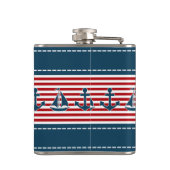 Nautisch ontwerp heupfles (Achterkant)