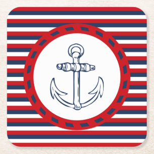 Nautisch ontwerp kartonnen onderzetters