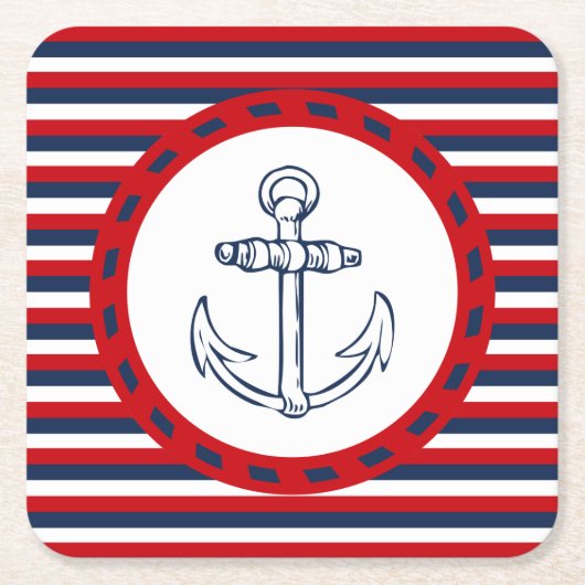 Nautisch ontwerp kartonnen onderzetters (Voorkant)