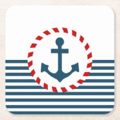 Nautisch ontwerp kartonnen onderzetters (Voorkant)