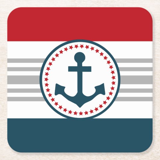 Nautisch ontwerp kartonnen onderzetters (Voorkant)