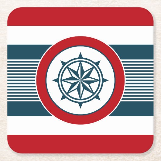 Nautisch ontwerp kartonnen onderzetters (Voorkant)