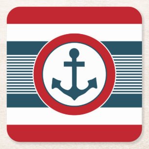Nautisch ontwerp kartonnen onderzetters