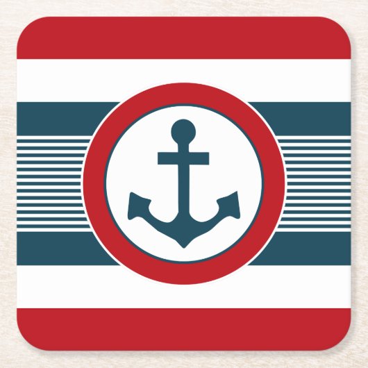 Nautisch ontwerp kartonnen onderzetters (Voorkant)