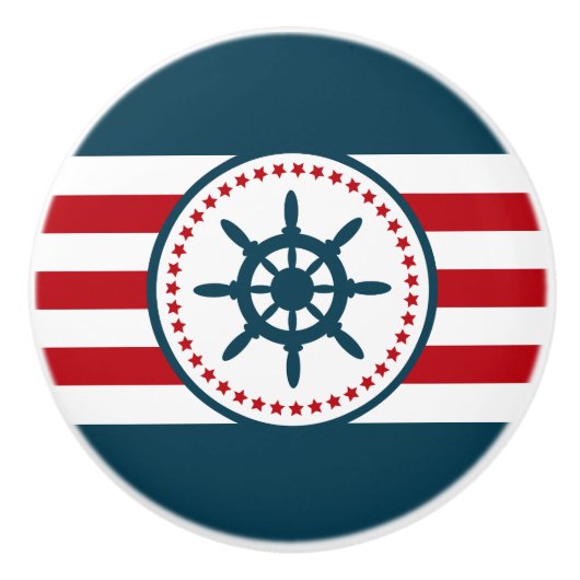 Nautisch ontwerp keramische knop (Voorkant)