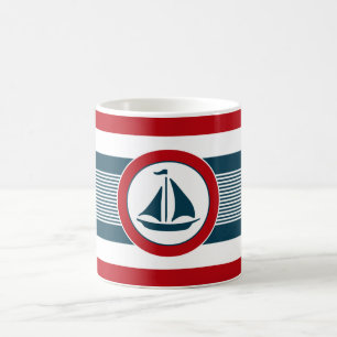 Nautisch ontwerp koffiemok