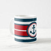 Nautisch ontwerp koffiemok (Voorkant links)