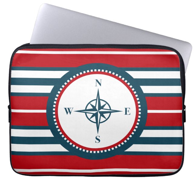 Nautisch ontwerp laptop sleeve (Voorkant)