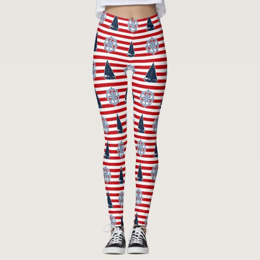 Nautisch ontwerp leggings (Voorkant)