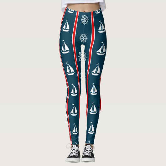 Nautisch ontwerp leggings (Voorkant)