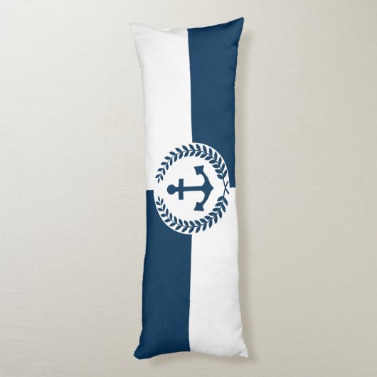 Nautisch ontwerp lichaamskussen (Achterkant (Verticaal))
