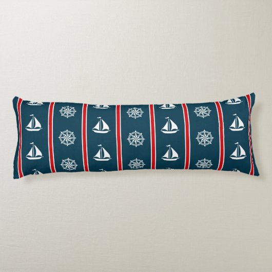 Nautisch ontwerp lichaamskussen (Achterkant)