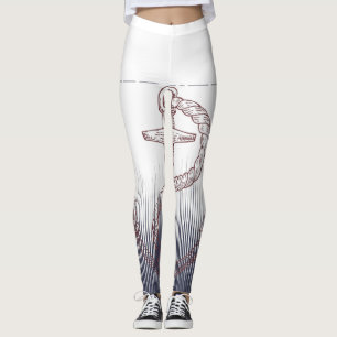 NAUTISCH ONTWERP MET ANCOR-INVITATIE LEGGINGS