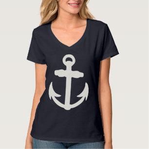 Nautisch ontwerp met groot anker t-shirt